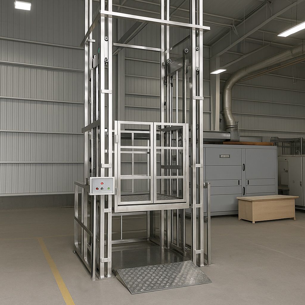 不锈钢导轨式升降货梯